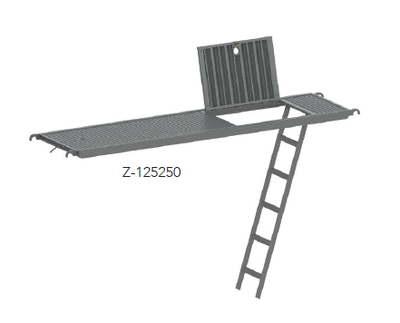 Plateau léger à trappe et échelle en aluminium Tobler AG